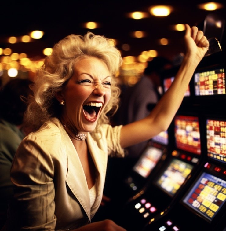Spinning wheel arcade title with multiplier results